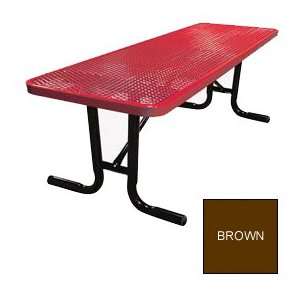  8 Free Standing Picnic Table, Portable Mount   Brown 