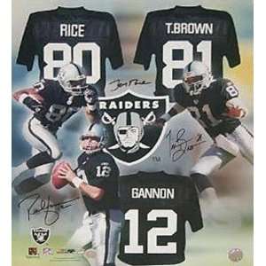  Jerry Rice, Tim Brown and Rich Gannon Oakland Raiders 