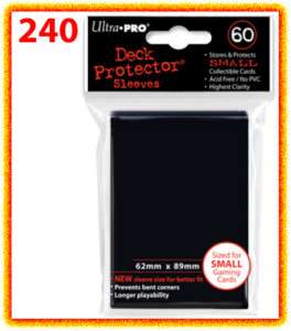 240 Ultra Pro DECK PROTECTOR Card Sleeves Black YUGIOH 074427826802 