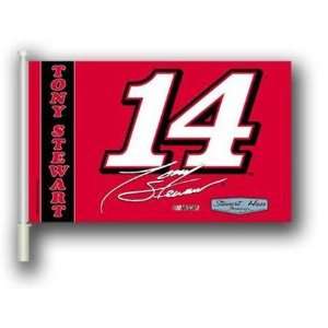  Tony Stewart NASCAR Car Flag With Wall Brackett Sports 