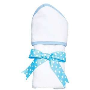  AM PM Kids White with Blue Trim Hooded Towel Baby