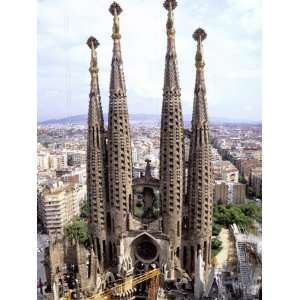  The Four Towers of Gaudis Church of La Sagrada Familia 