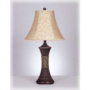  Traditional Bronze Colored Resin Table Lamp
