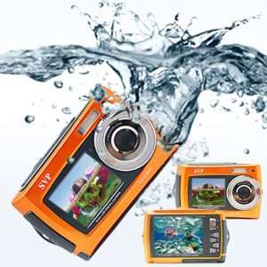  Orange 18 MP Dual Screen Waterproof Digital Camera