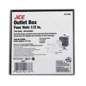  Ace 2 Gang Weatherproof Outlet Box (3014586)
