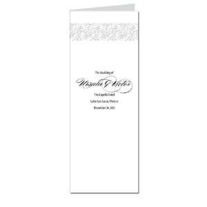  160 Wedding Programs   Greek Inlay