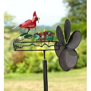   Spinning Garden Art Whirligig in Cardinals Patio, Lawn & Garden