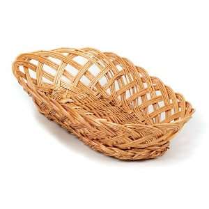   ROY BW L 15 x 6 Oblong Loaf Wicker Table Baskets