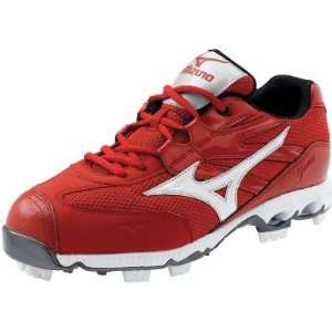 Womens Finch G4 Red/Wht Low Molded Cleats   Female Specific Softball 