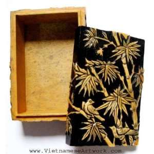  Stone and Wooden Boxes   3.5 x 5.2 Bamboo/Black   SBC12 