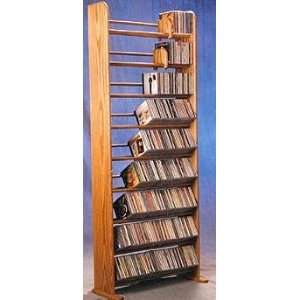  Wood Shed Solid Oak Dowel CD Rack TWS 901 Electronics